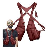 Imbracatura antifurto, imbracatura antifurto per uomo | Borsa per telefono di sicurezza vintage medievale,Custodia per telefono per uomo donna, borsa a portafoglio regolabile con cinturino in pelle PU