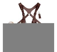 Imbracatura antifurto in pelle, Imbracatura antifurto,Custodia doppia a tracolla Cosplay medievale - Portafoglio con tracolla sotto le ascelle, confezione nascosta regolabile in pelle PU, doppia borsa