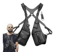 Imbracatura antifurto in pelle, Imbracatura antifurto per uomo in pelle, Borsa a tracolla medievale sotto le ascelle, Portafoglio con tracolla sotto le ascelle, confezione nascosta regolabile in