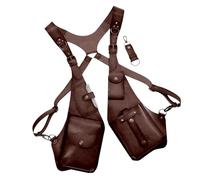 Imbracatura antifurto per uomo, imbracatura antifurto in pelle - Borsa per telefono di sicurezza vintage medievale - Portafoglio con tracolla sotto le ascelle, confezione nascosta regolabile in pelle