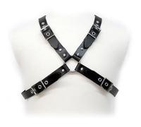 Imbracatura BDSM con Fibbia Leather Body - Uomo, Nera