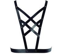 Imbracatura bijoux indiscrets maze cross scissione nera