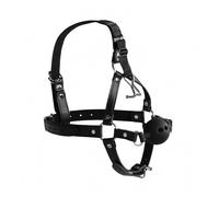 Imbracatura bondage viso con morso e gancio per naso restraint schiavo sadomaso