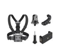 Imbracatura con fascia toracica, compatibile con Insta360, compatibile con GoPro, supporto for clip for telefono for action cam(B Riding 5-piece set)