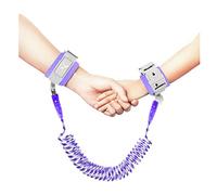 Imbracatura da passeggio per bambini, con cinturino anti smarrimento, imbracatura di sicurezza per bambini, con riflettente, 2 m, per ragazzi e ragazze, non facile da aprire senza chiave, viola