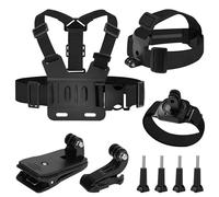 Imbracatura da Petto, Accessori per Action Camera, Supporto da Petto Fascia da Testa, Clip per Zaino, Compatibile con GoPro Hero 10/9/8/7/6, DJI OSMO SJCAM Insta360