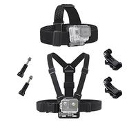 Imbracatura da Petto per Action Camera Regolabile Supporto per Action Cam da Testa Compatibile con GoPro Hero 7/6/5/4/3 con Gancio a J