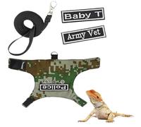 Imbracatura da viaggio per lucertola, regolabile, per passeggiate con lucertola, comoda imbracatura sicura per rettili con cinghie regolabili, imbottitura morbida, ideale per avventure