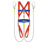 Imbracatura di protezione anticaduta, protezioni di sicurezza per tutto il corpo, con cordino ammortizzante, accessori da lavoro ergonomici a sgancio rapido per manutenzione della torre, salvataggio