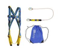 Sistema anticaduta in kit 'apeninos' imbracatura dorsale + cordino + connettore