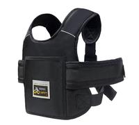 Imbracatura di sicurezza per bambini, moto, regolabile, cintura per moto, bambino, con tasca, materiale traspirante riflettente, nero
