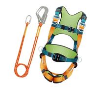 Imbracatura di Sicurezza per Edilizia,Lanyard Anticaduta per Tetti con Assorbimento Urto, Cintura di Supporto Comoda e Aggancio Rapido - Cintura Di Supporto Completa Aggancio Rapido, Attrezzatura Prot