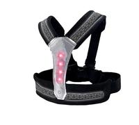 Imbracatura di sicurezza per moto per bambini, cintura di sicurezza riflettente per bambini con luci a LED, imbracatura di sicurezza traspirante e regolabile, per bambini con circonferenza della vita