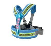 Imbracatura di sicurezza per moto per bambini, cintura di sicurezza riflettente per bambini con luci a LED, imbracatura di sicurezza traspirante e regolabile, per bambini con circonferenza della vita