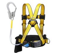 Imbracatura di Sicurezza Scaf, Kit di Arrampicata per Imbracatura Ad Albero con Avvolgitore Inerziale Anticaduta, Imbracatura Anticaduta A Sgancio Rapido Ammortizzante, Doppia Protezione, 3m