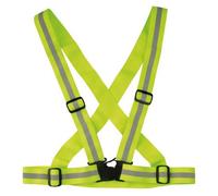 Imbracatura gialla riflettente regolabile per pedoni o ciclisti ( Giallo Fluo / Unica )