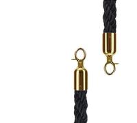 Imbracatura In Corda For Il Controllo Della Folla Con Rivestimento Intrecciato Lungo 150 Cm For Accogliere Le Colonne In Coda For Recinzioni Su Palo Per Controllo Della Folla(Black)