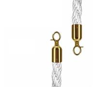 Imbracatura In Corda For Il Controllo Della Folla Con Rivestimento Intrecciato Lungo 150 Cm For Accogliere Le Colonne In Coda For Recinzioni Su Palo Per Controllo Della Folla(White)