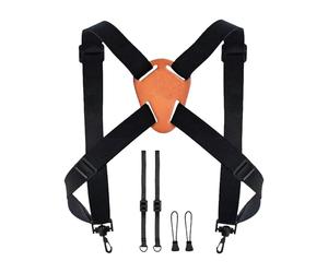 Imbracatura incrociata a cinghia binoculare - Sciarpa elastica regolabile per macchina fotografica, supporto universale per telescopio telemetrico | Hunter Fotografo Golfista Birding Arrampicata