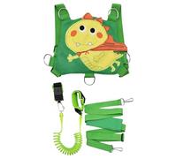 Imbracatura Per Bambini Con Guinzaglio - Cintura Antiscivolo Per Infanti | Guinzaglio Ergonomico a Forma di Dinosauro con Polsiera per Piccoli per Uso Quotidiano, Viaggi e Attività All'Aperto