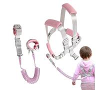Imbracatura per bambini con guinzaglio, guinzaglio per bambini che si illuminano al buio con collegamento al polso anti-smarrimento, cinghia per cintura per bambini a piedi, supporto per passeggiate