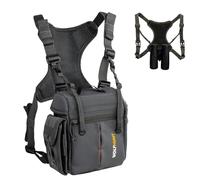 Imbracatura per binocolo, Bino Chest Pack con custodia per telemetro, borse per binocoli con apertura magnetica, modalità triplo uso, confezione da caccia con cinghie di fissaggio, sistema Molle e