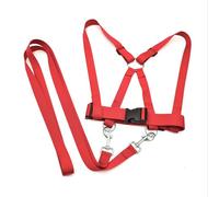 Imbracatura per Cavalli per Bambini,Cinghie di Cavallo per Giocare i Bambini,Guinzaglio da Cavallo per Giocare,Redini Primi Passi Regolabile,Per Giochi di Ruolo,Sci e Gaming(rosso)