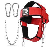 Imbracatura per il collo per il sollevamento pesi DMoose - Catena in acciaio resistente da 30” - Esercizio per il collo, allenatore e rinforzatore per il recupero da infortuni e l'allenamento