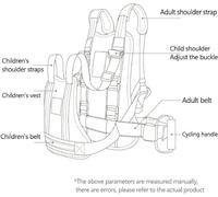 Imbracatura per per bambini Imbracatura per Cintura di sicurezza per bambini regolabile con cinturino riflettente Cintura di sicurezza per di età compresa tra 2 e 12 anni.