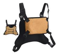 Imbracatura per petto da uomo - tasca per gilet Oxford impermeabile, borsa a tracolla regolabile | borsa da gilet sportivo per telefono, palestra, viaggio all'aria aperta, cachi, riferimento alla