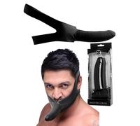 Imbracatura per viso con fallo realistico vaginale anale dildo pene finto black