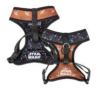 Imbracatura Premium per cani di Star Wars - Taglia S/M - Nero e Arancione - Imbracatura Antitironi e Regolabile Allestamento - Poliestere 100% - Prodotto Originale Progettato in Spagna