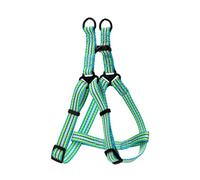 Imbracatura riflettente per cani in nylon, leggera e regolabile; ideale per passeggiate notturne e maggiore visibilità all'aperto.