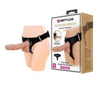 STRAPON DILDO E IMBRACATURA FALLO CON VENTOSA E CINTURA ELASTICA A SLIP SEX TOYS