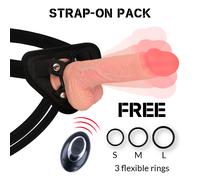 Imbracatura Strapless con Dildo Vibrante Rock Army Apache - 20,5 cm