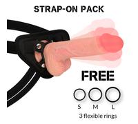 Imbracatura Strapless con Dildo Vibrante Rock Army Hawk - 22 cm