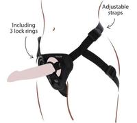 Imbracatura Strapless Get Real - 3 Anelli Silicone, Nera