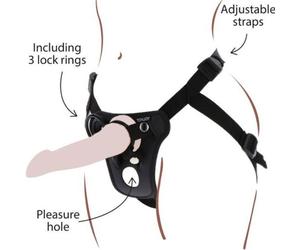 Imbracatura Strapless Get Real - Nera, 3 Anelli Silicone