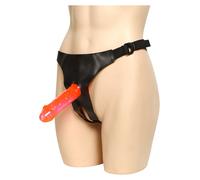 imbragatura cintura con fallo pene rosso realistico vaginale anale strap on