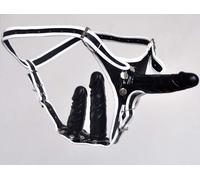 IMBRAGATURA Dildo fallo INDOSSABILE TRIPLO pene sex toy harness strap on mod 19