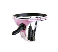 IMBRAGATURA Dildo INDOSSABILE TRIPLO pene harness strap on tanga slip erotico xx
