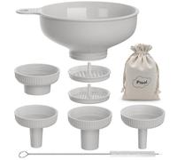 Imbuti da Cucina a Bocca Larga, Imbuto di Plastica di Qualità Alimentare Pisol per Cottura e Conservazione con 4 Bocche di Diverse Dimensioni per Riempire Vasi Mason a Bocca Larga e Regolare