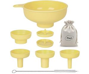 Imbuti da Cucina a Bocca Larga, Imbuto di Plastica di Qualità Alimentare Pisol per Cottura e Conservazione con 4 Bocche di Diverse Dimensioni per Riempire Vasi Mason a Bocca Larga e Regolare