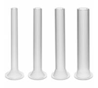 Imbuti di ricambio per insaccatrice - Set da 4 pezzi, Accessori per insaccatrici da 1,5-4 kg, Flangia universale da 42 mm, Diametro uscita da 14 a 25 mm, Plastica alimentare
