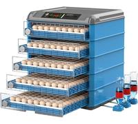 Imbutitrice per Uova, 128-500 Uova Imbutitrice per Pulcini Completamente Automatica con Girauova Automatico, Imbutitrice con Controllo della Temperatura per Galline, Oche, Anatre, Quaglie, 152