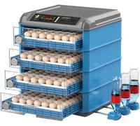 Imbutitrice per Uova, 128-500 Uova Imbutitrice per Pulcini Completamente Automatica con Girauova Automatico, Imbutitrice con Controllo della Temperatura per Galline, Oche, Anatre, Quaglie, 192