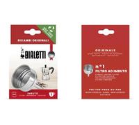 BIALETTI Imbuto per Moka Alluminio, Mini Express, Fiammetta Dama Mokina Rainbow - 1 Tazza