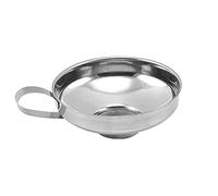Imbuto con filtro, apertura larga, imbuto con manico, in acciaio inox, per barattoli normali, marmellate in metallo di grado alimentare, misura A, taglia unica