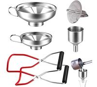 Imbuto da Cucina, 5 Pezzi Imbuto Acciaio Inox Imbuto, Imbuto in Acciaio Inox, Marmellata Imbuto Marmellata con Manico, per Travasare Spezie, Liquidi, Polvere, Fagioli, Marmellata (1.37, 4.05, 5.78in)
