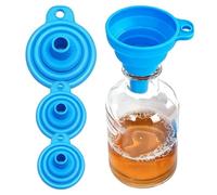 Imbuto da cucina - Confezione da 4 set di imbuti per conserve pieghevoli a collo largo per alimenti, set di imbuti da cucinas in silicone, da cucina con imbuto pieghevole | Pratici a